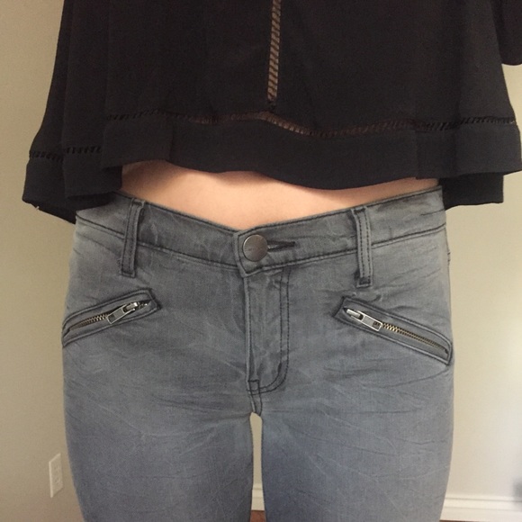 Gray CURENT/ELLIOTT Biker Skinny Jeans - Picture 8 of 8